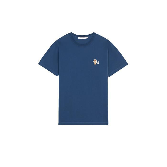 Maison Kitsune Blue Dressed Fox Patch Short Sleeve T-Shirt