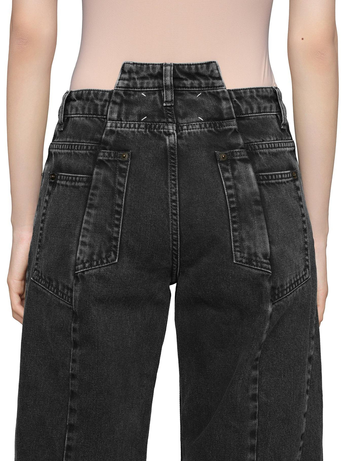 Maison Margiela Medium Black Stonewashed Denim Trousers