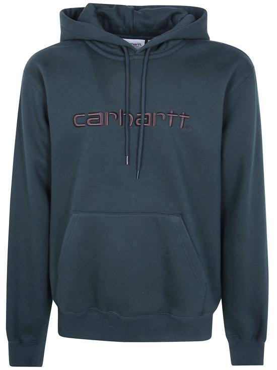 CARHARTT WIP Logo Hooded Sweatshirt Dark Scarab Palisander Women’s