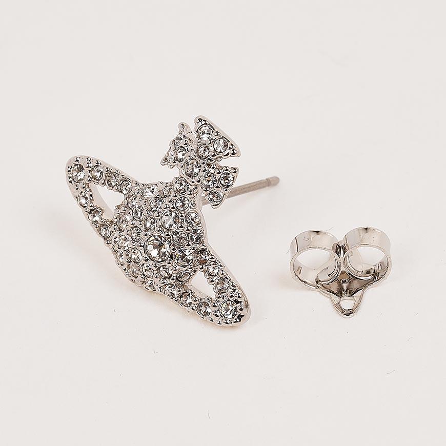 Vivienne Westwood Grace Bas Relief Earrings Silver-Tone Jewelry
