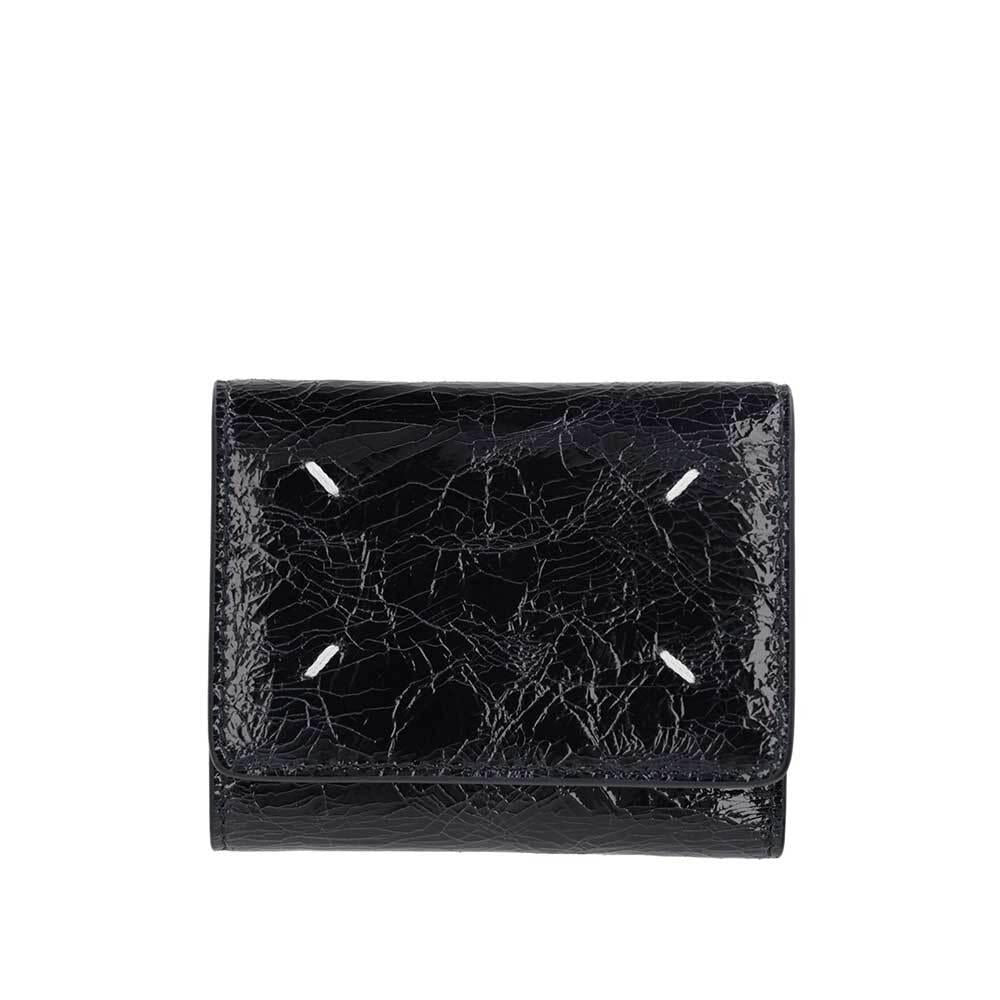 Maison Margiela Four-Stitch Leather Bifold Wallet Black