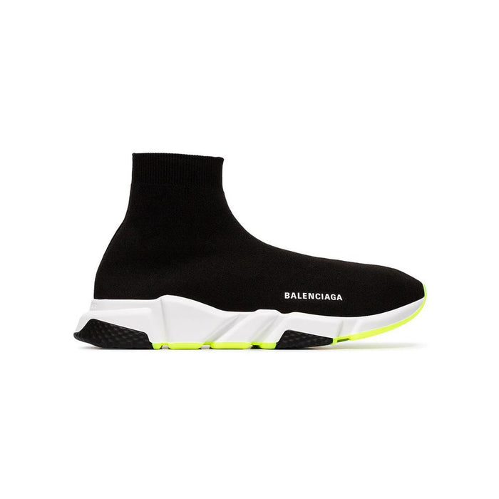 BALENCIAGA Speed Runner Black Neon Yellow Low-Top Sneakers