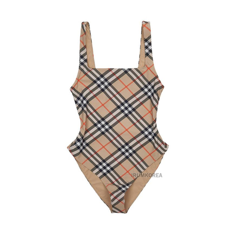 BURBERRY Women’s Check One-Piece Swimsuit