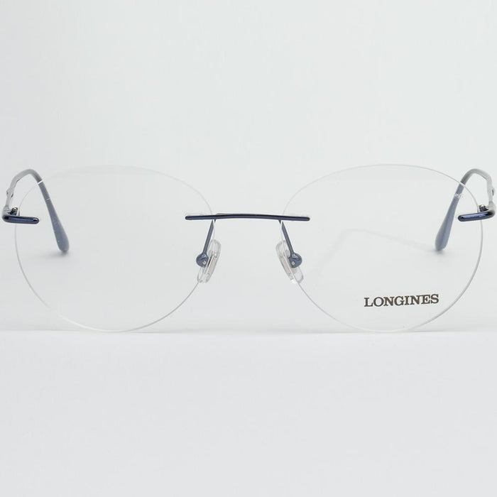 LONGINES Rimless Round Eyeglasses Frame Unisex Luxury Accessory LG5002H 090