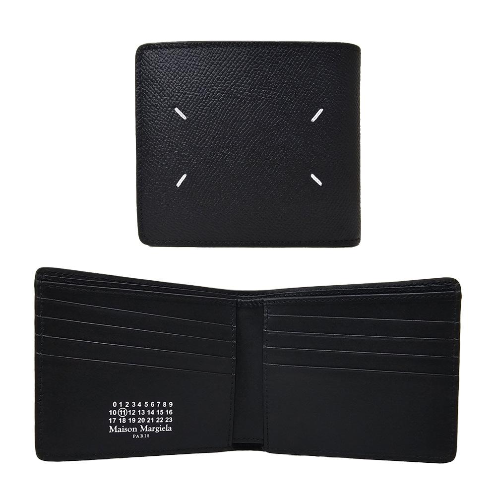 Maison Margiela Stitch Leather Bifold Wallet Black