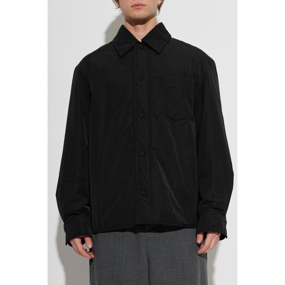 AMI Black Padded Shirt Jacket for Men