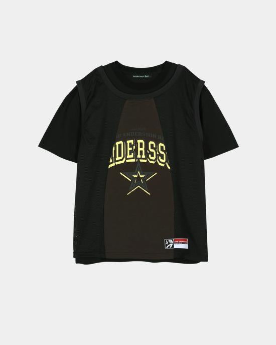 Andersson Bell Short Sleeve T-Shirt for Men atb1429m BLACK BROWN DOM