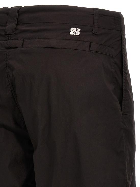 CP Company Black Cotton Drawstring Cargo Shorts 16CMBE292 A006439 G999