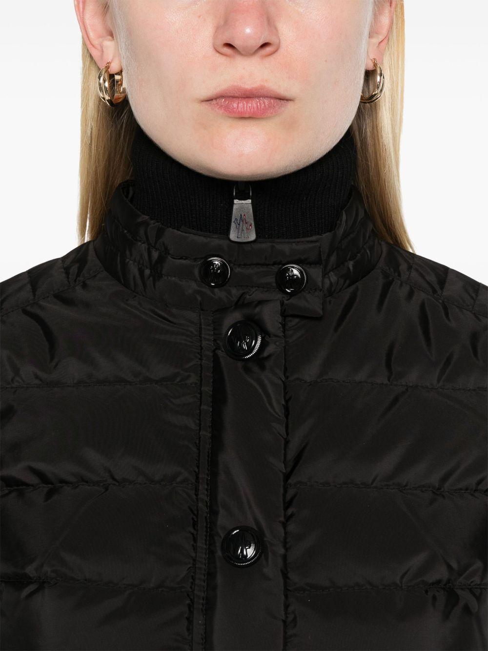 Moncler Black Wool Knit Cardigan for Women