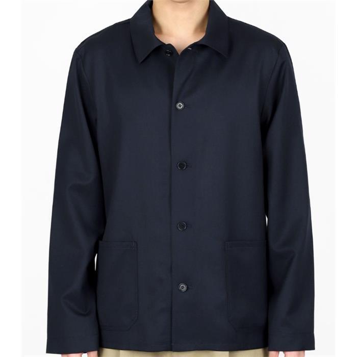 A.P.C. Kerlouan Jacket Men’s Cotton Blend Zip-Up Black WOAPO H03053