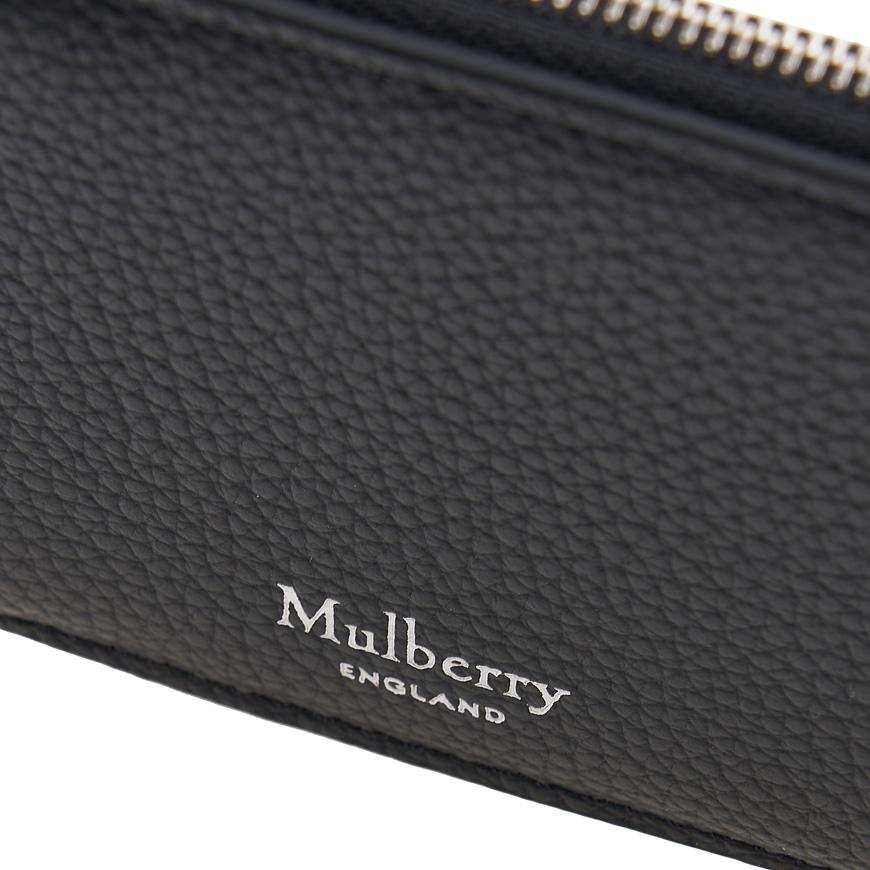 Mulberry Women’s Continental Zip Card Holder Black Leather Wallet