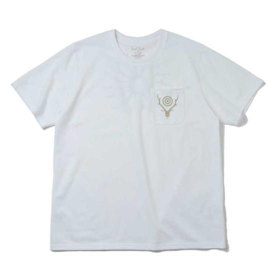 South2 West8 Short Sleeve T-Shirt Men’s Black Cotton QV667A WHITE DOM