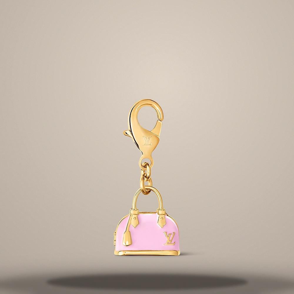 Louis Vuitton Mini Alma LV Charm Pink Keyring M03951