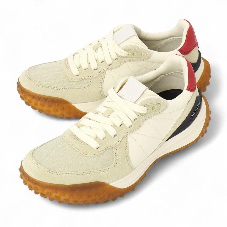 Moncler City Trek Men’s Leather Low-Top Sneakers White