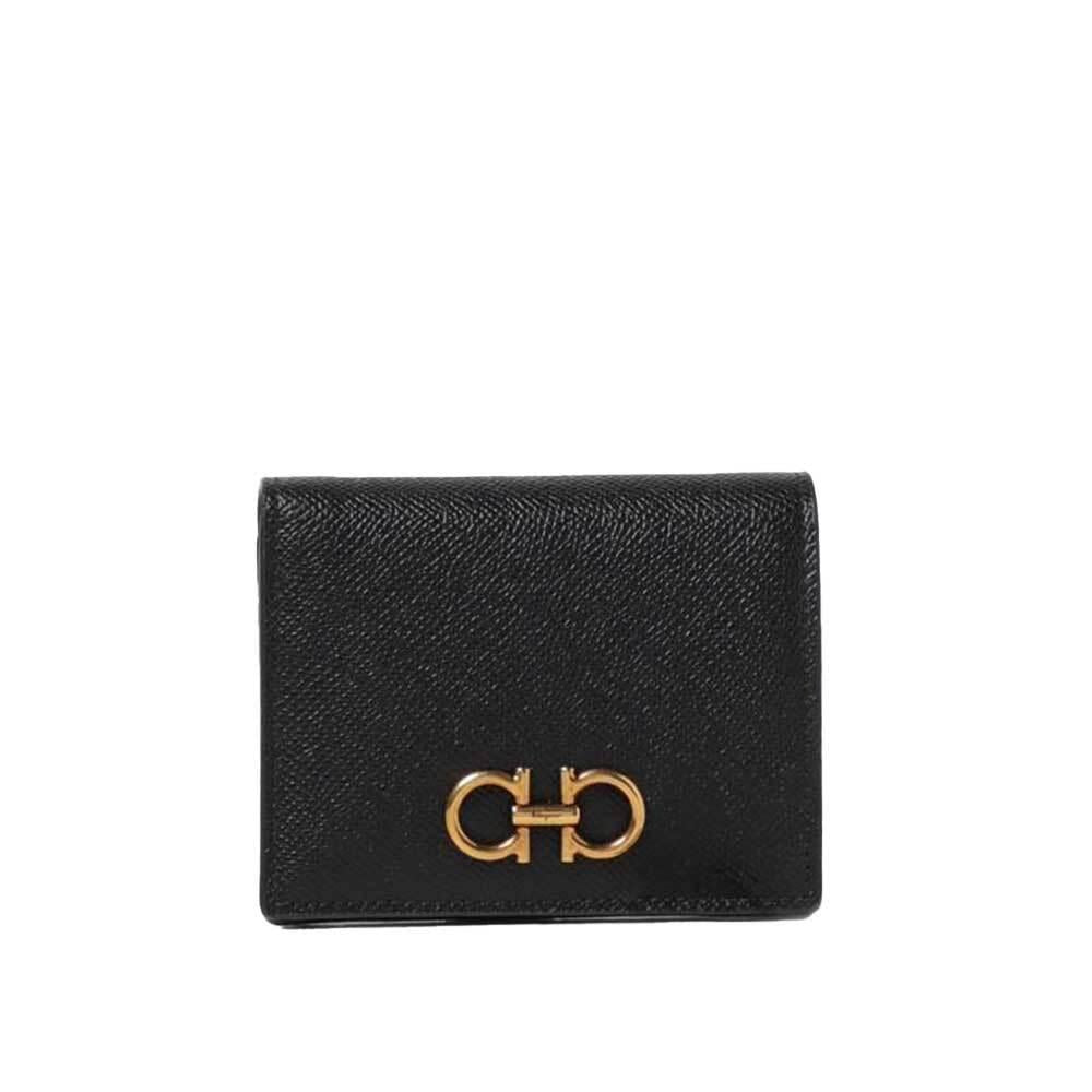 Ferragamo Gancini Compact Leather Wallet for Women