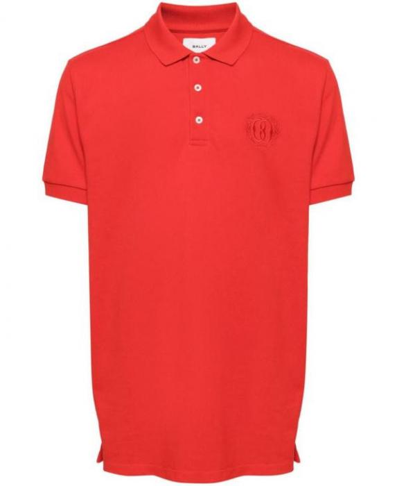 BALLY Logo Embroidered Short Sleeve Polo Shirt MJE03ICO228 U385