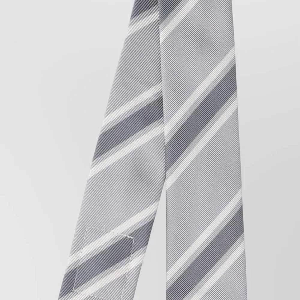 THOM BROWNE Mogador Classic Silk Tie Gray Men