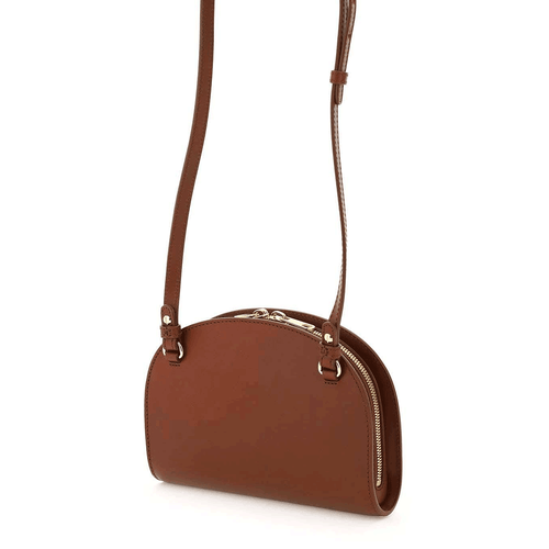 A.P.C. Demi Lune Leather Crossbody Shoulder Bag PXAWV F61596 CAD