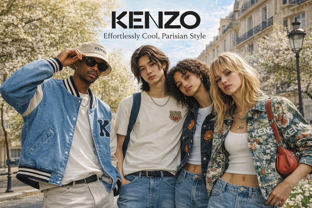 KENZO Happy Tiger Denim Bomber Jacket