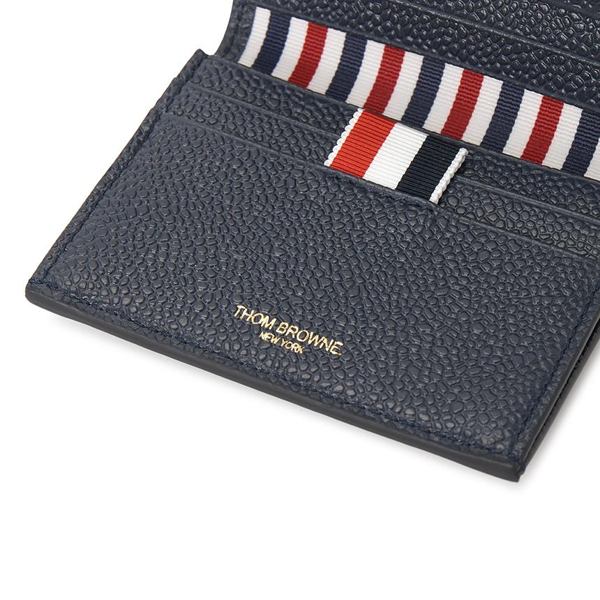 THOM BROWNE Unisex Leather Card Holder Wallet MAW021L 00198 415