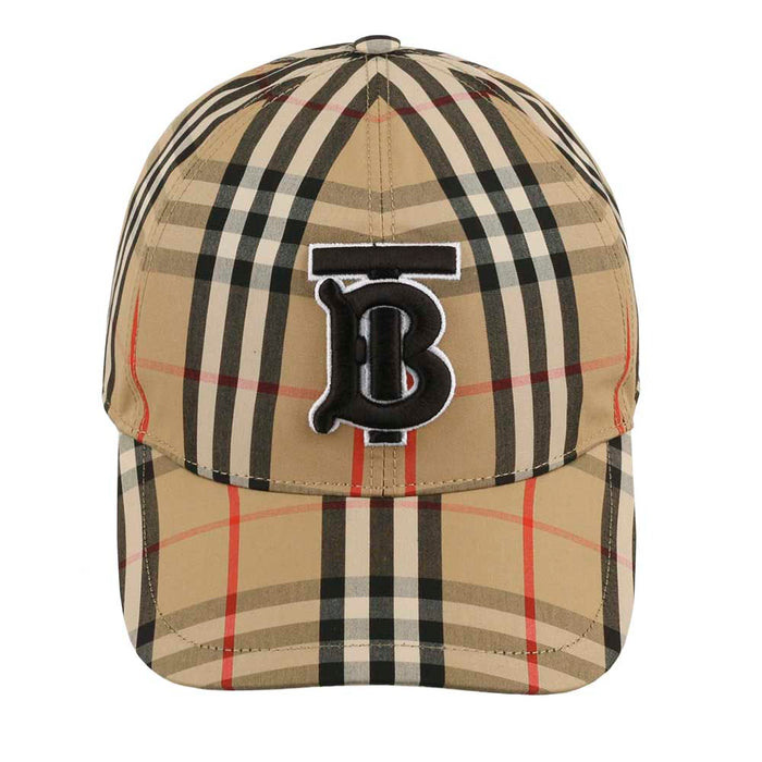 BURBERRY Check TB Logo Snapback Cap