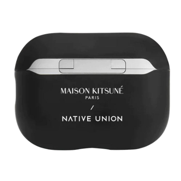 Maison Kitsune Fox Head AirPods Pro Case Black Silicone Keyring