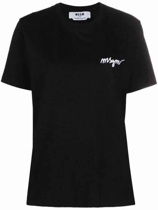 MSGM Embroidered Logo Short Sleeve T-Shirt