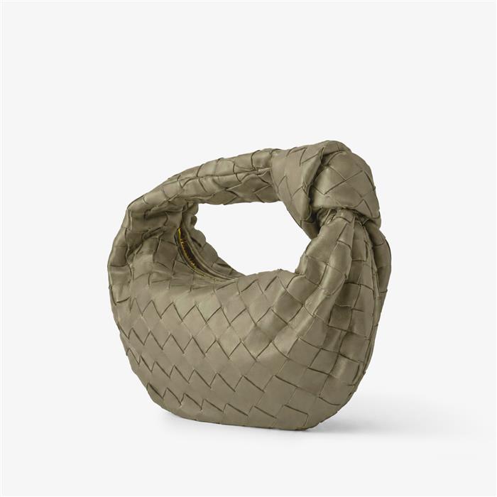 Bottega Veneta Mini Jodie Leather Hobo Tote Bag Brown