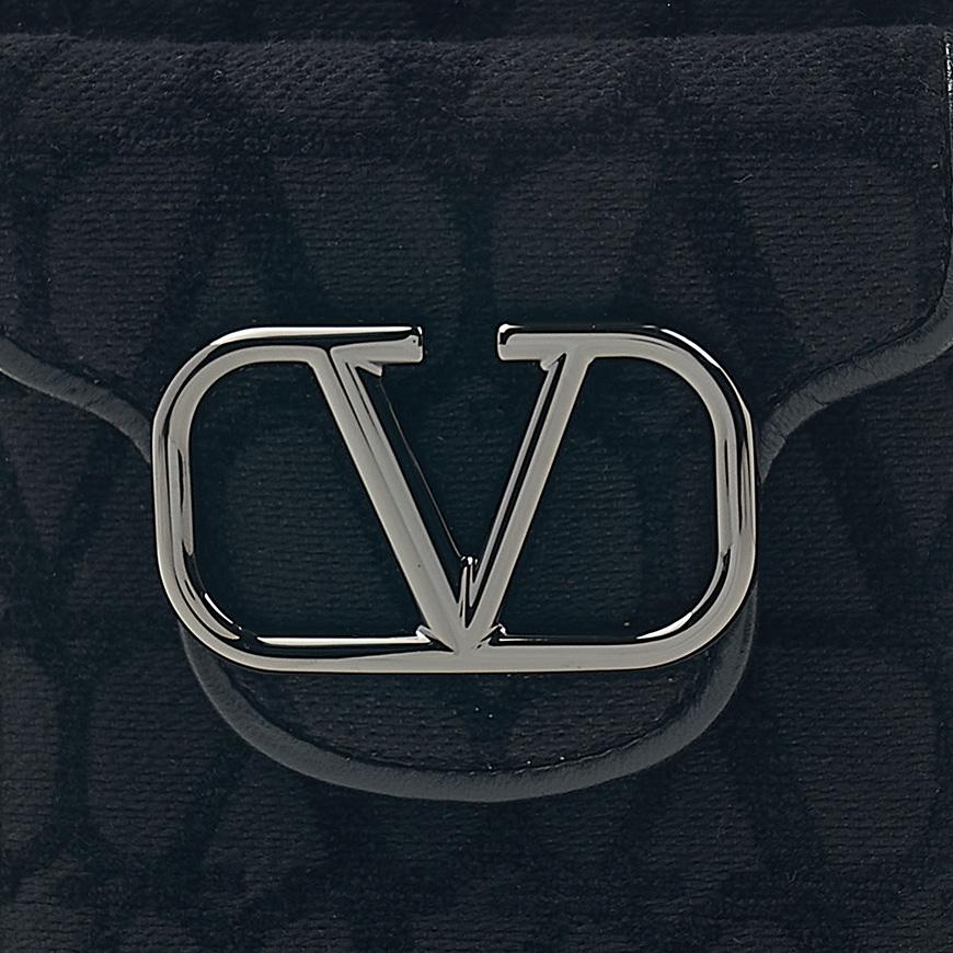 VALENTINO Iconography V Logo Crossbody Bag Black Unisex