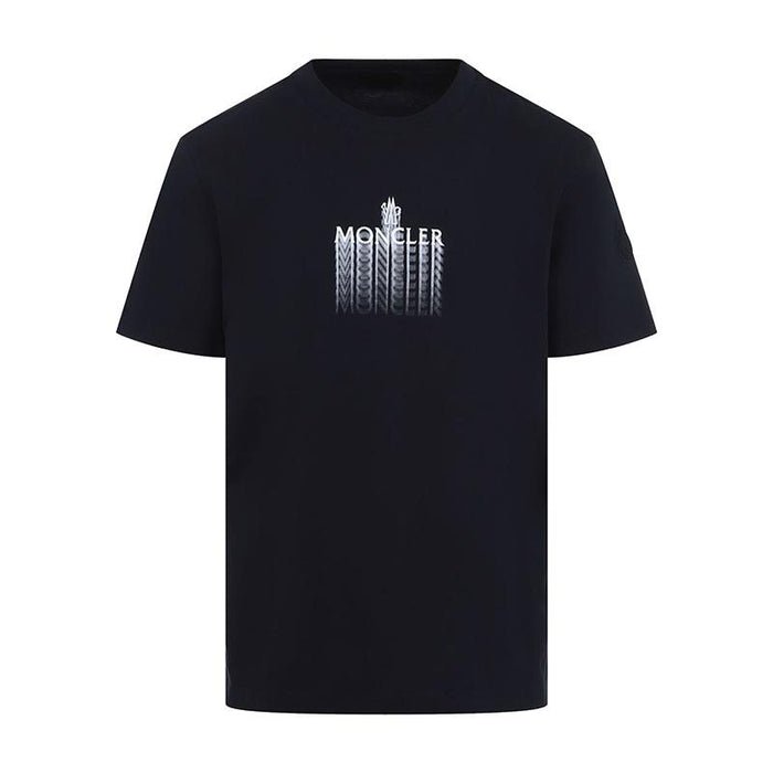 Moncler Faded Logo Navy Men’s Short Sleeve T-Shirt