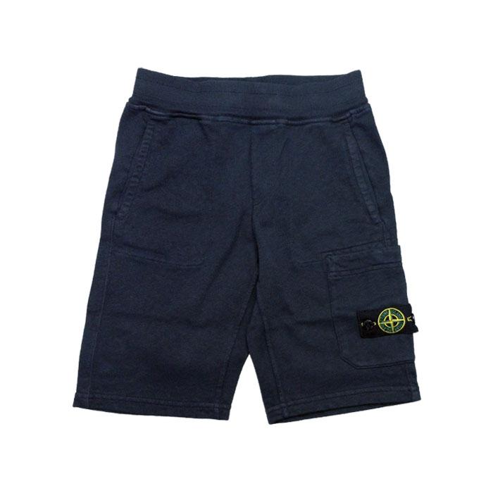 STONE ISLAND Pigment-Dyed Wappen Logo Junior Shorts