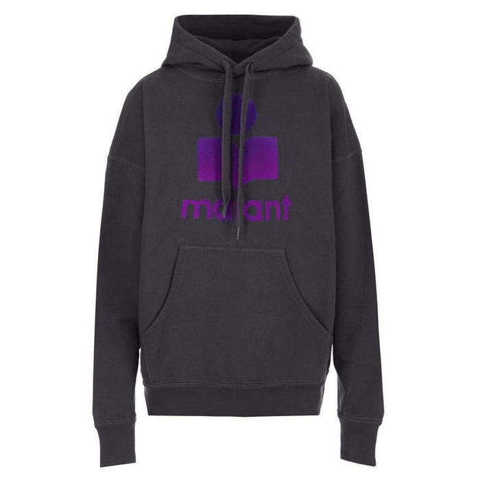 Isabel Marant Miley Logo Fleece Lined Hoodie Navy Men’s