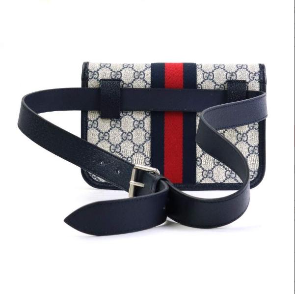 GUCCI Navy Unisex Belt Sling Bag Hip Pack Shoulder Bag 674081 96IWN 4076