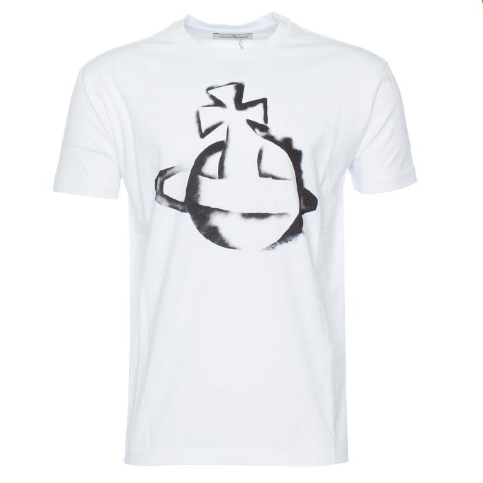 Vivienne Westwood Stencil ORB Classic T-Shirt White Men’s Cotton