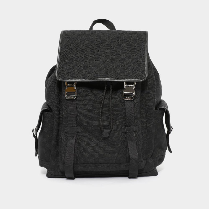 GUCCI GG Monogram Allover Canvas Large Backpack Black