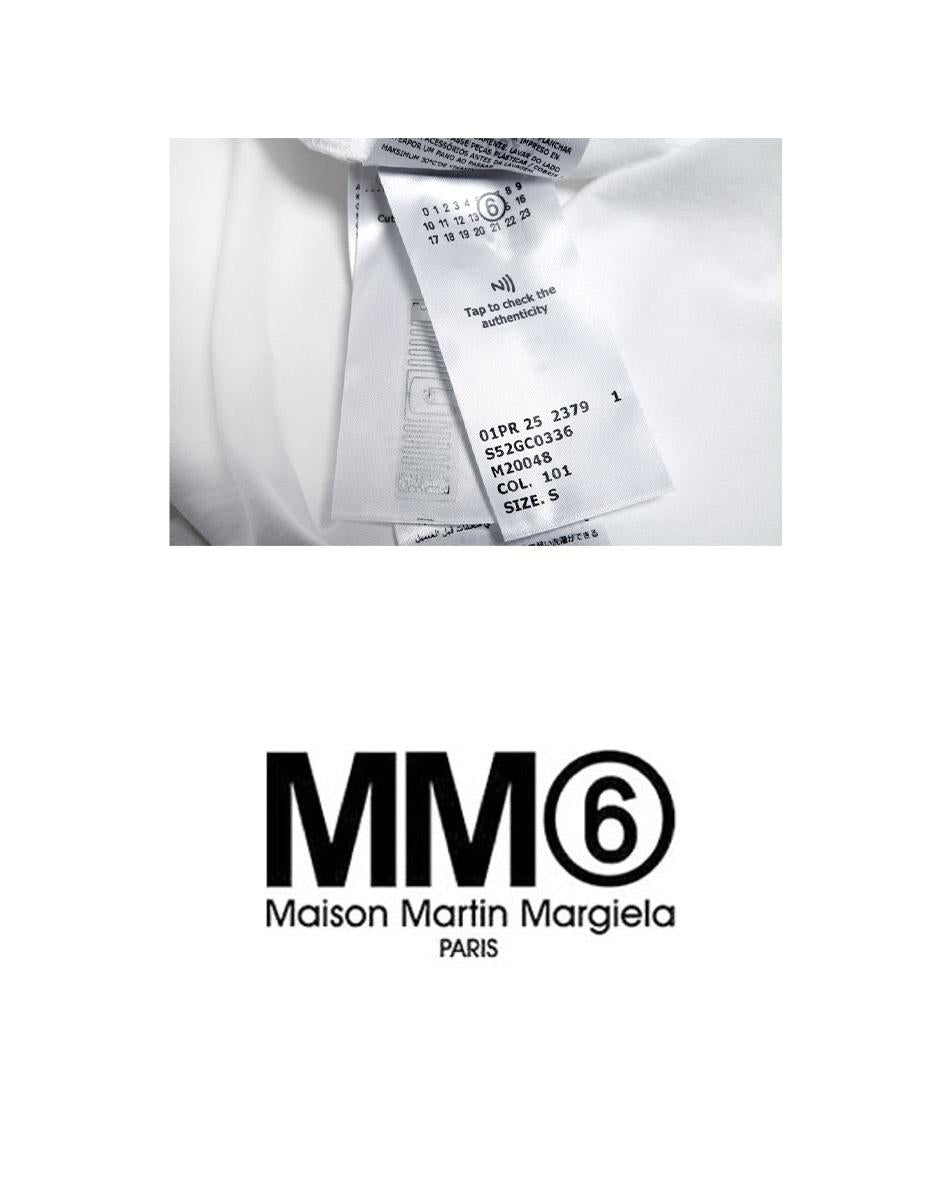 MM6 Patch Tape Cropped Short Sleeve T-Shirt S52GC0336 M20048 101