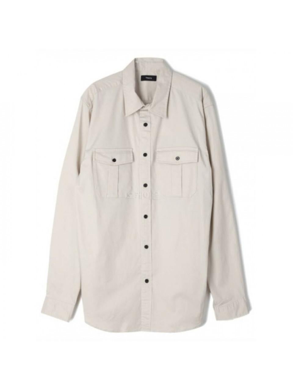Theory Irving MltHanson Tw Pocket Patch Long Sleeve Shirt N0674501 E0S