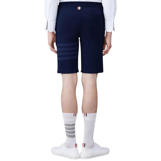 THOM BROWNE Navy Cotton Drawstring Shorts