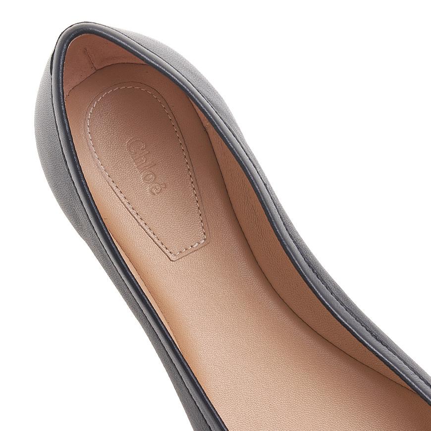 Chloe Marcie Ballerina Flats Black Leather Women’s Shoes