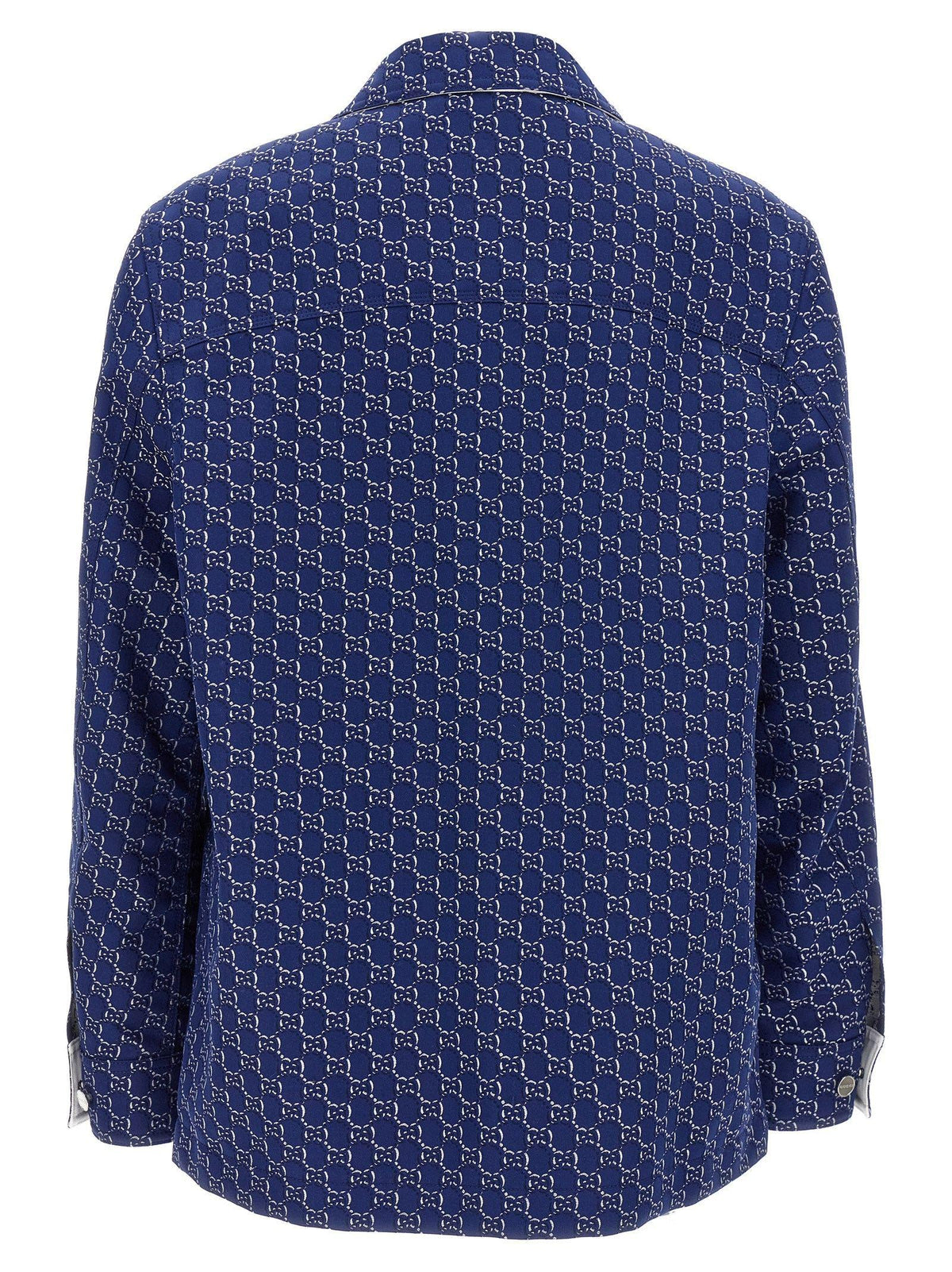 GUCCI Casual Jacket SS25 Men’s Zip Jacket Navy Cotton