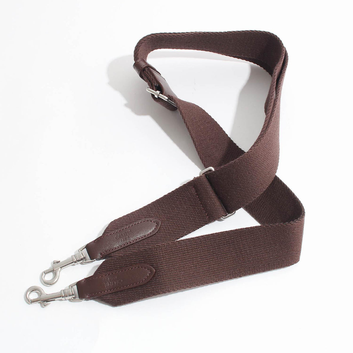 CELINE Triomphe Steel Logo Besace Crossbody Shoulder Bag Brown