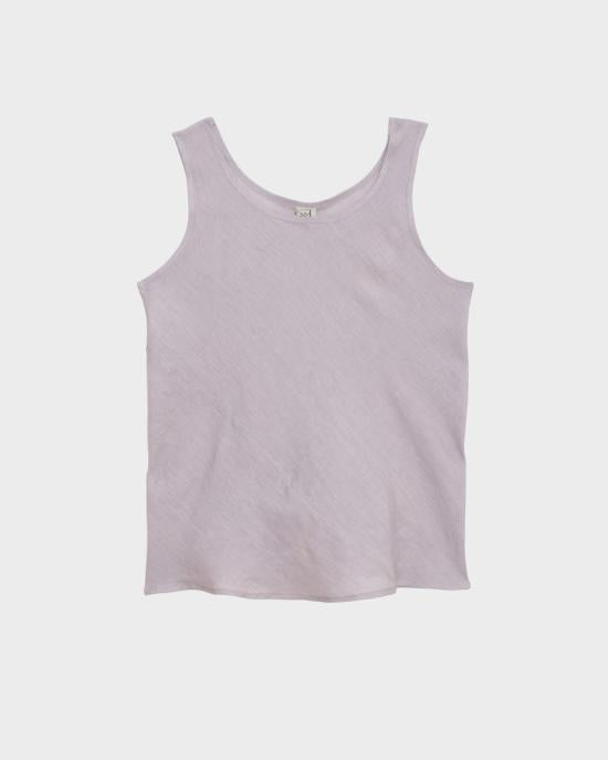 BASERANGE Sleeveless Cotton T-Shirt TSLAFLSP26 MORI PURPLE DOM
