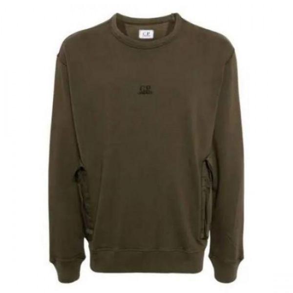 CP Company Cotton Fleece Mixed Pocket Sweatshirt for Men
