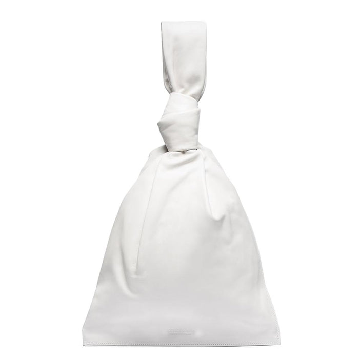 Bottega Veneta White Twist Medium Tote Clutch Bag