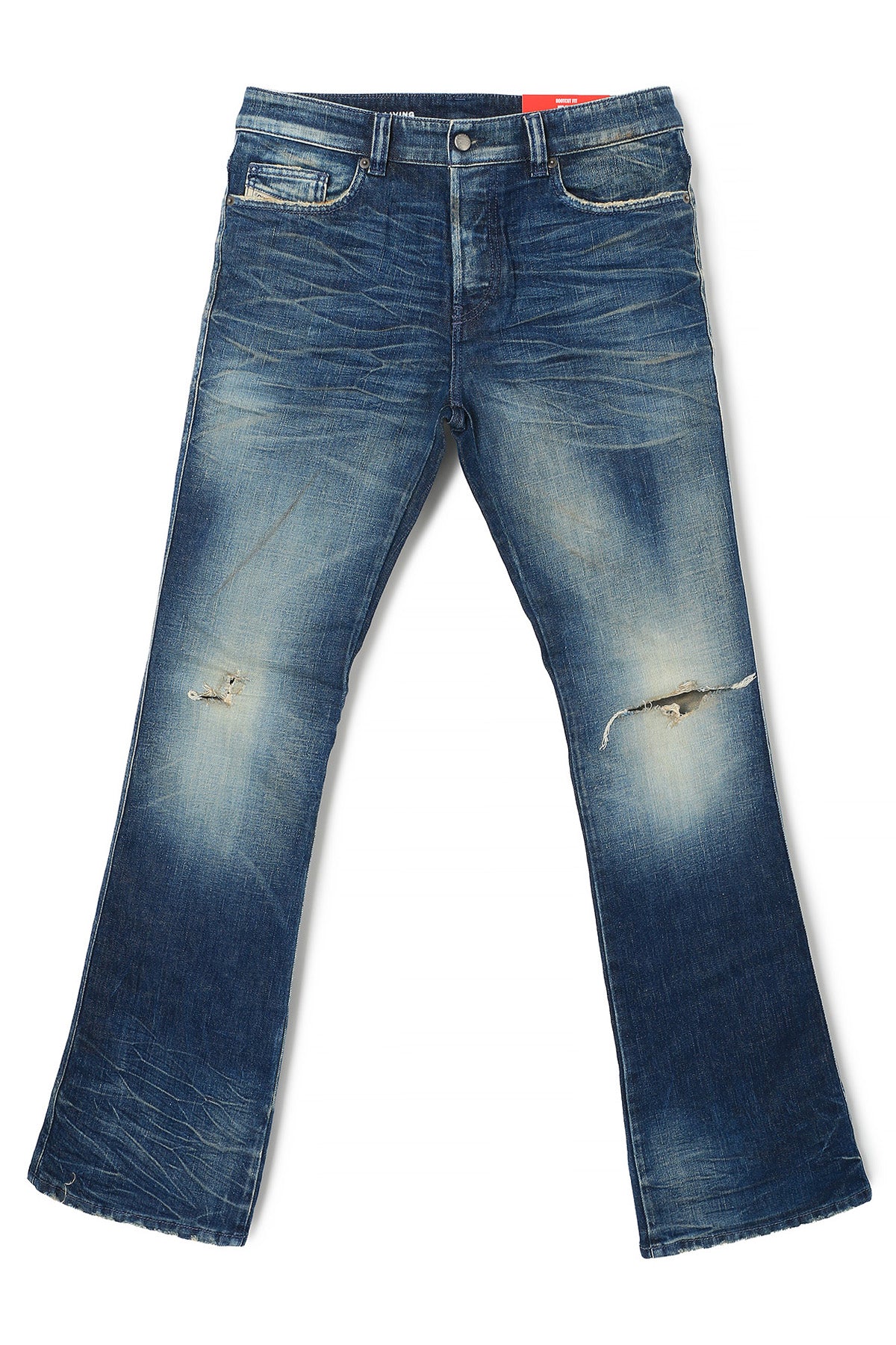 DIESEL 1998 DBUCK Bootcut Denim Jeans Blue L32 Men’s Pants A1221809L35 01