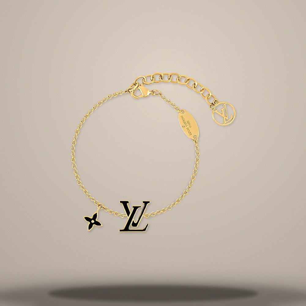 Louis Vuitton LV Iconic Enamel Bracelet Gold-Tone Metal MA186A