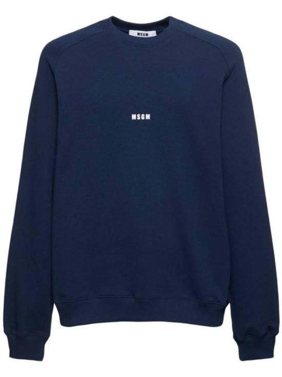 MSGM Navy Long Sleeve Sweatshirt 3640 MM5032 4700089