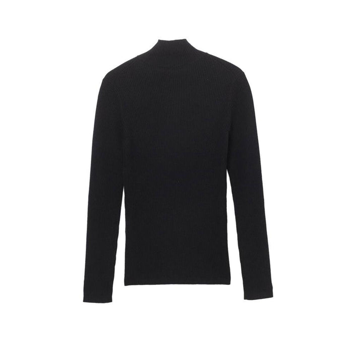 Maison Kitsune Fox Head Turtleneck Knit Sweater Women Black