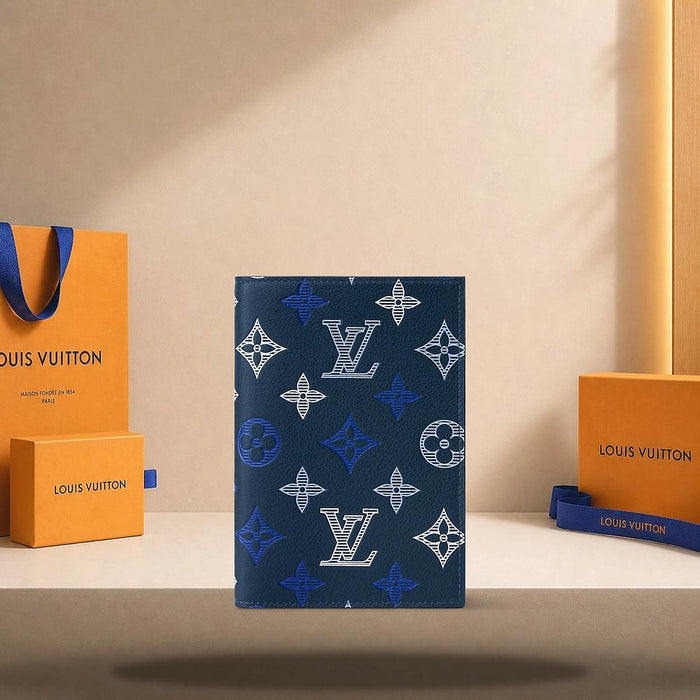 Louis Vuitton Navy Blue Passport Cover Wallet M29132