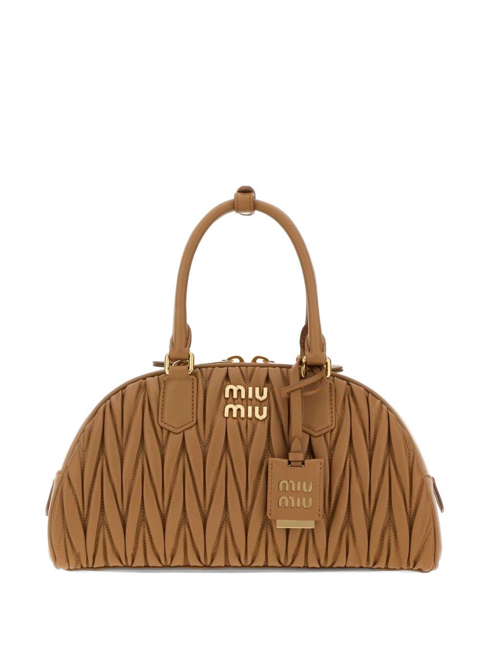 Miu Miu Leather Tote Bag Black